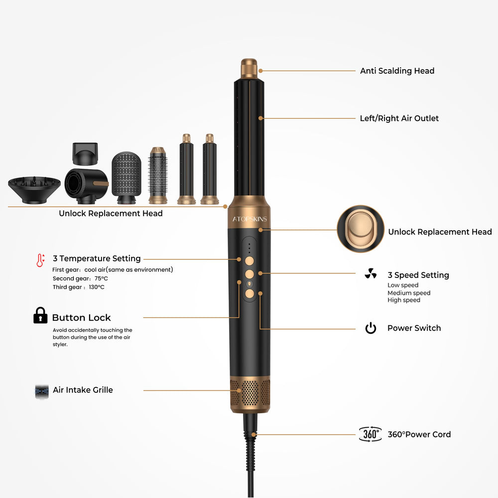 Atopskins Blow Dryer Brush-straightening-brush: smooths and straightens with gentle heat.
