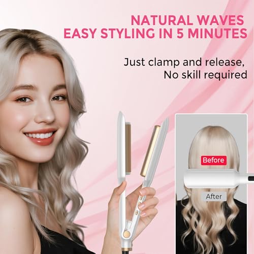 Atopskins curling iron closeup on half-inch barrels for versatile curls