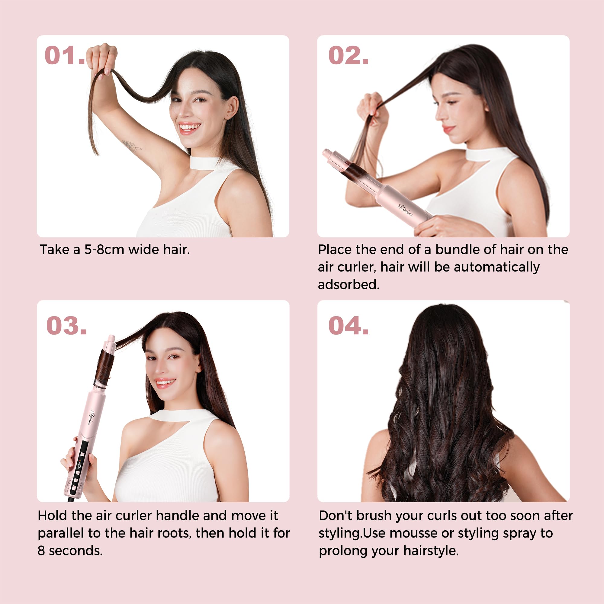 Heat-resistant gloves included with the styling tool