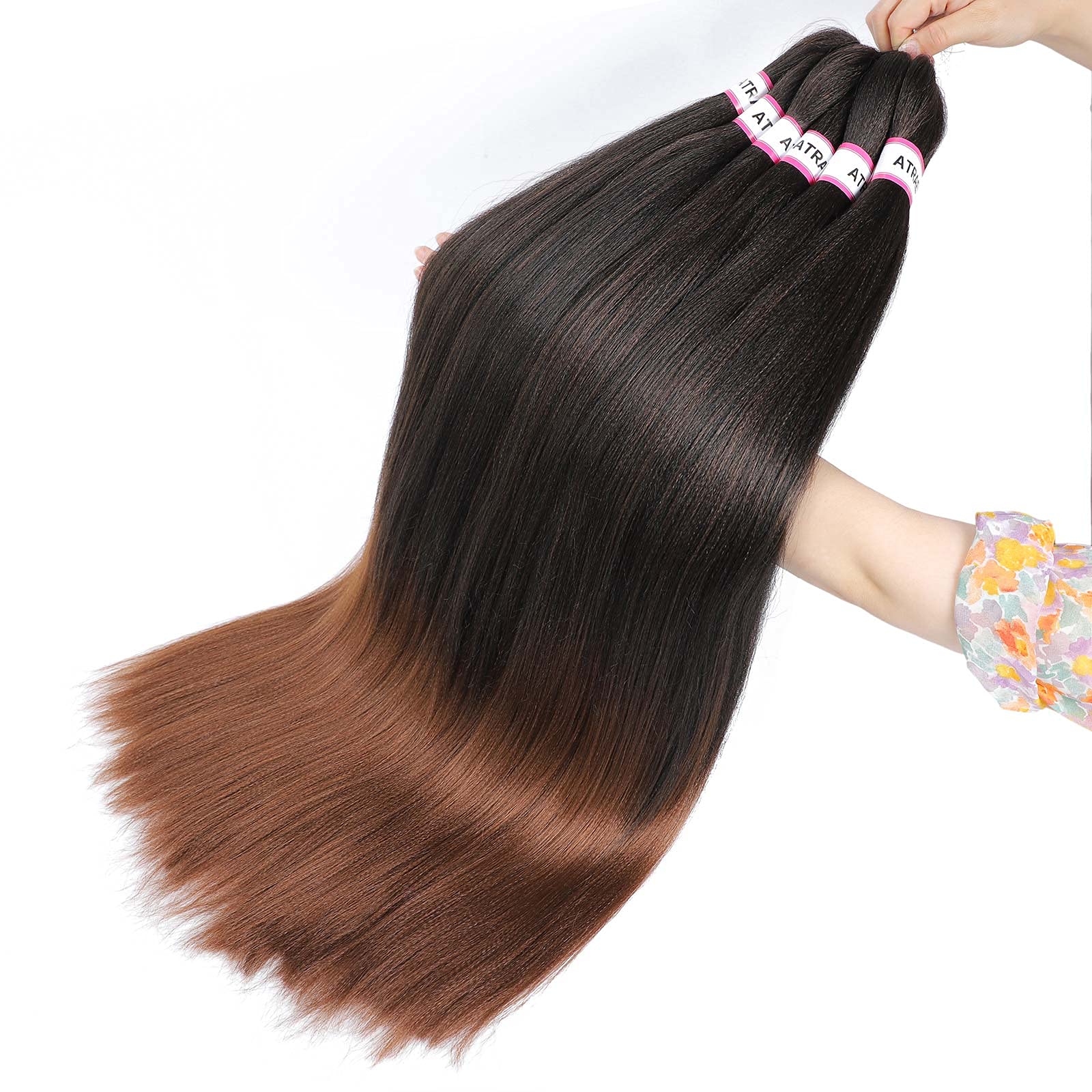 ATRAENTE crochet braids ombre 18in styling ready for fast installs