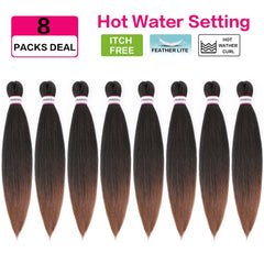 ATRAENTE pre-stretched hair ombre 18in silky touch for seamless crochet braids