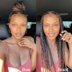 ATRAENTE ombre 18in texture Yaki shows smooth, lifelike surface for protective styles
