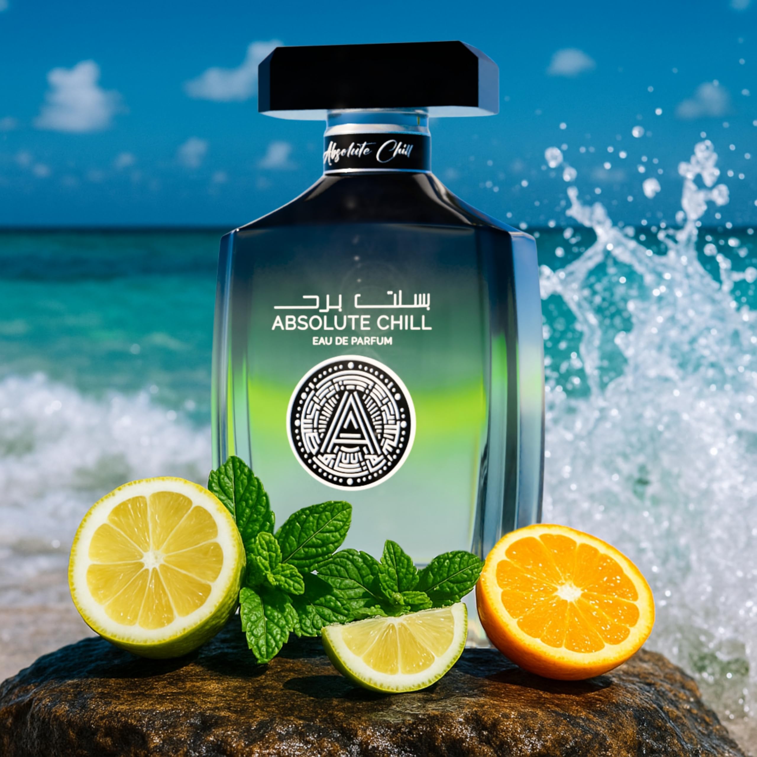 Atralia Absolute Chill base notes of musk and moss imply lasting depth.