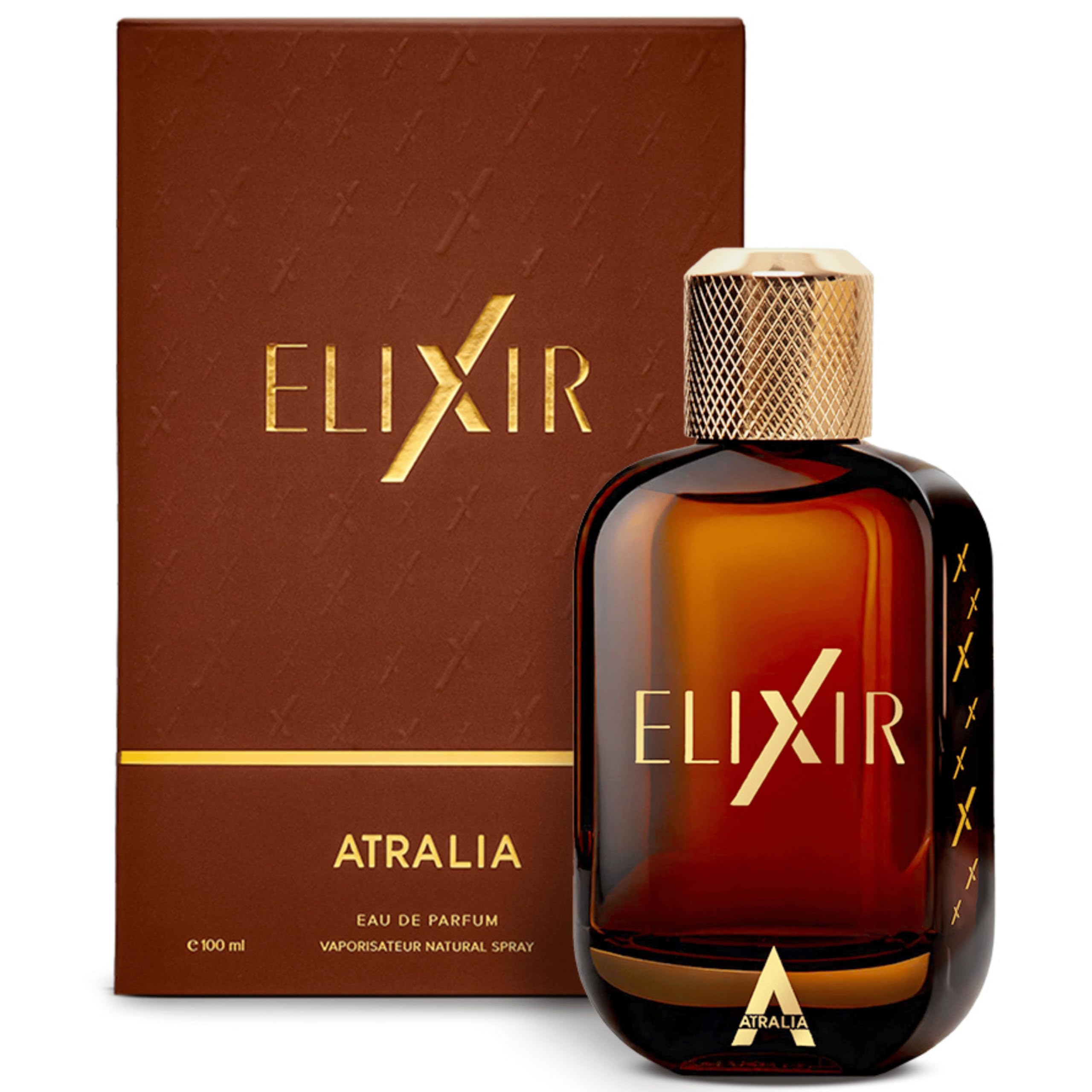 Atralia Elixir bottle front shows premium design for gifting elegance.