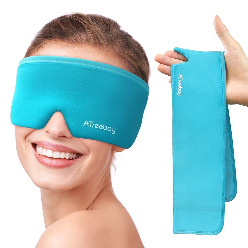 ATreebay cooling eye mask gel layer close-up for soothing cold relief.