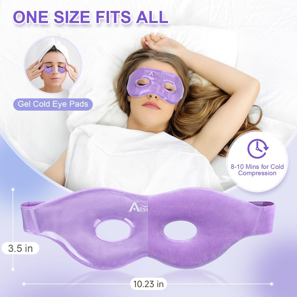 Atsuwell cooling under-eye pads targeting puffiness and dark circles