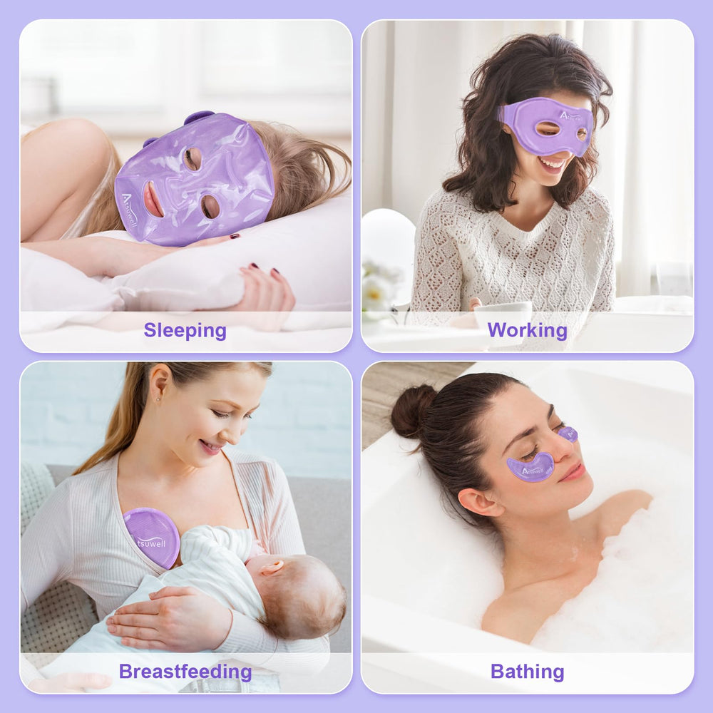 Atsuwell face mask plush side offering gentle cooling comfort