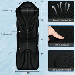 Atsuwell bath pillow with lumbar support contours the back for comfortable tub time.