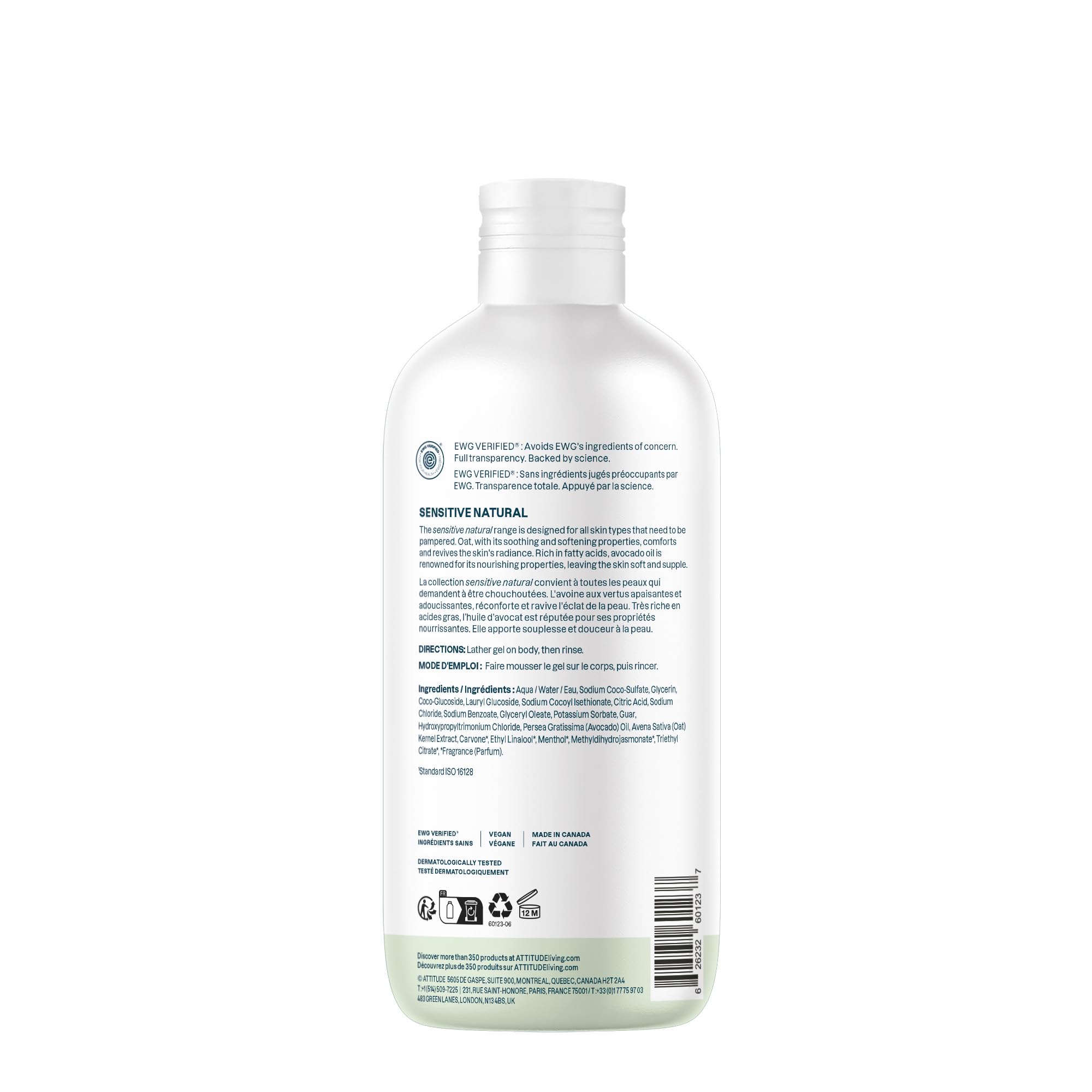 ATTITUDE body wash daily-skin-hydration helps maintain softness after washing.
