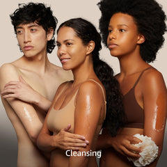 Foamy, gentle lather forming during ATTITUDE cleansing