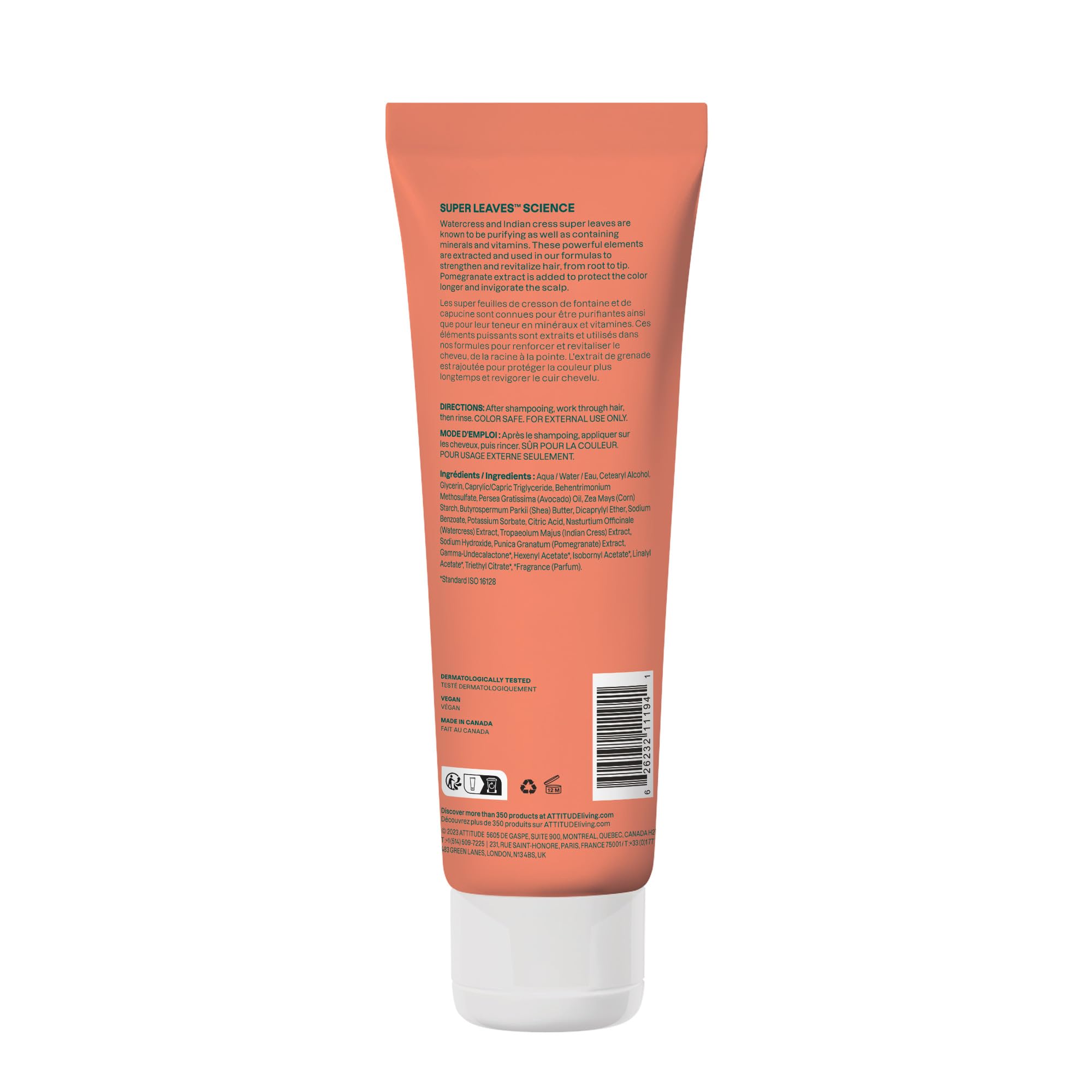 ATTITUDE Colorlast conditioner packaging; compact 8 fl oz bottle for travel-friendly care.