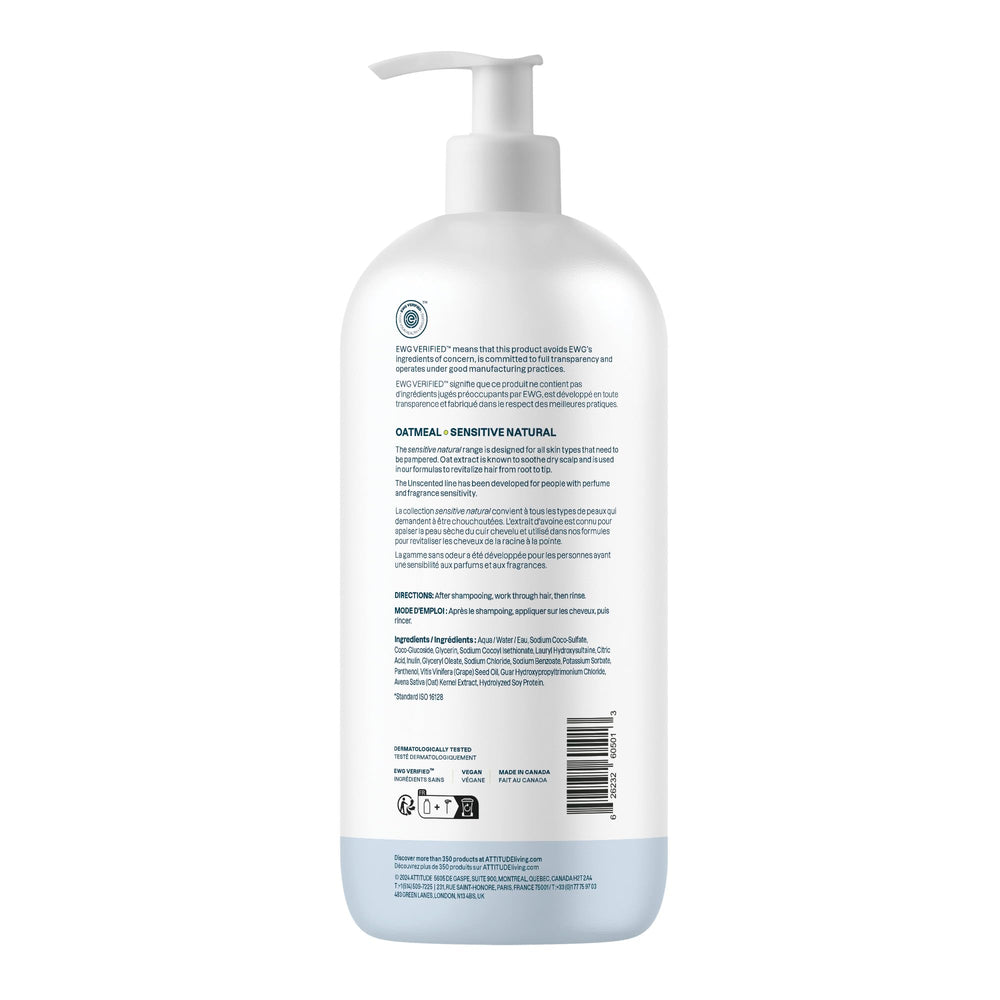 ATTITUDE daily-use shampoo bottle suggests dermatologist-tested gentle care.