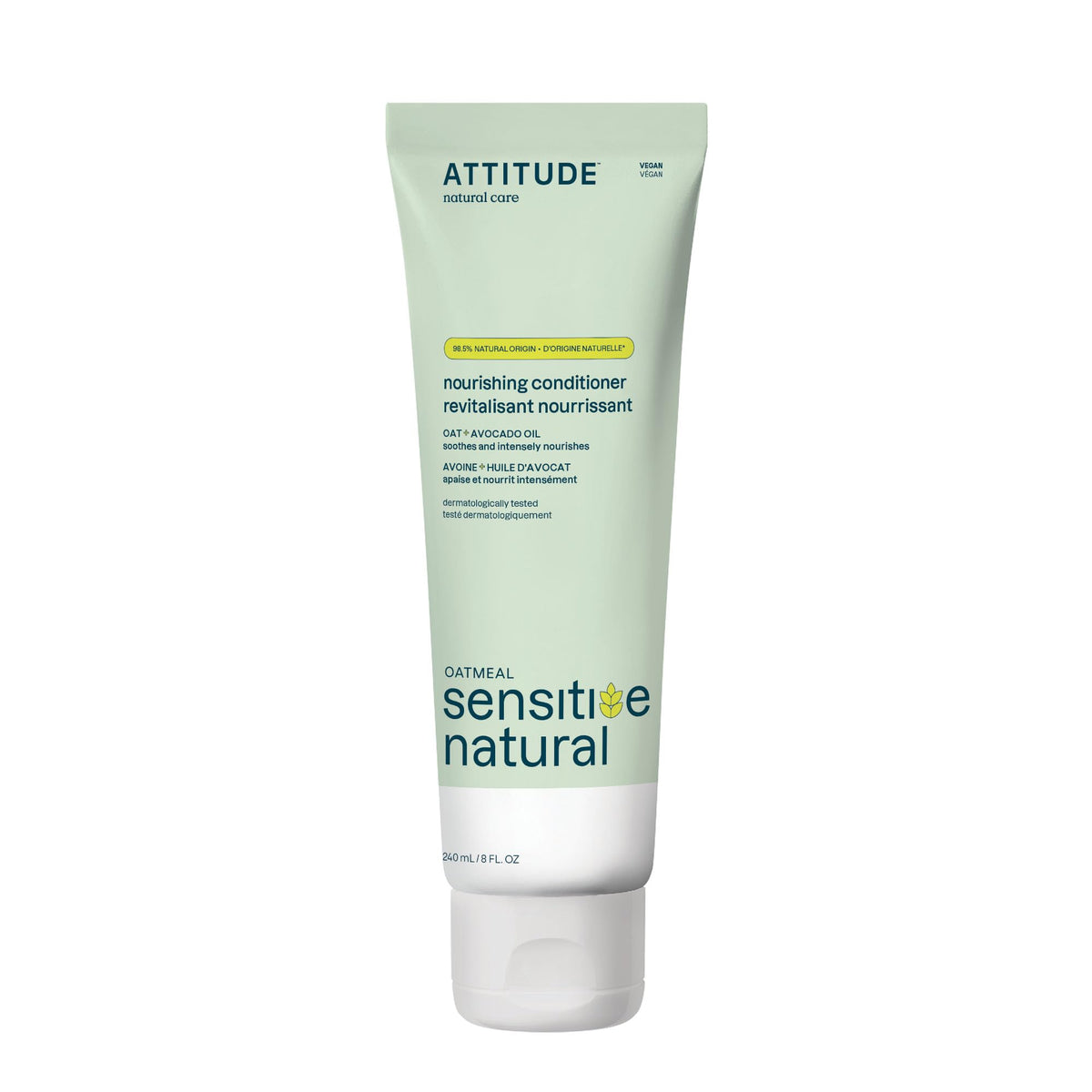 ATTITUDE hair conditioner bottle for sensitive dry scalp offers gentle daily care.