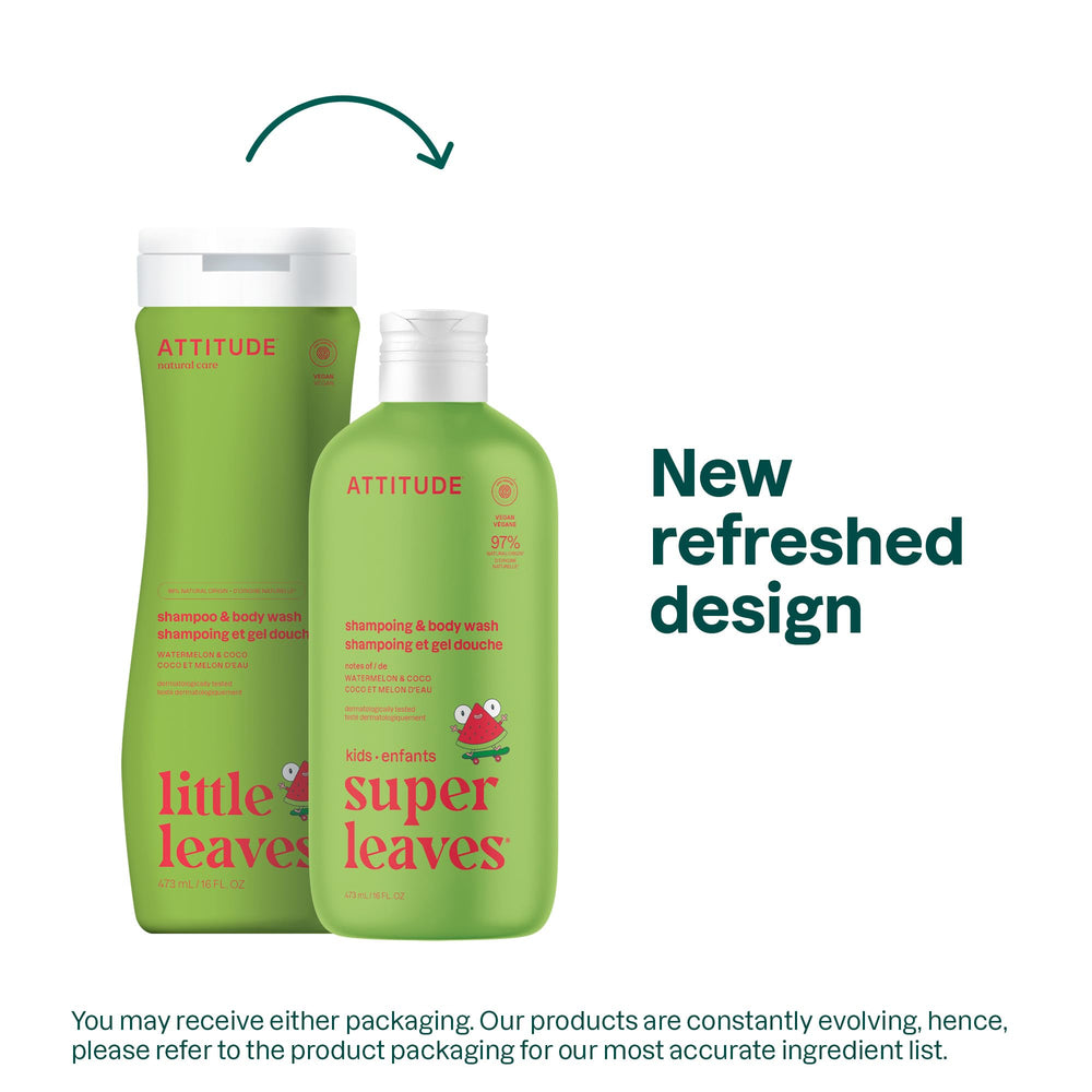 ATTITUDE Kids 2-in-1 shampoo and body wash foamy lather during bath time.