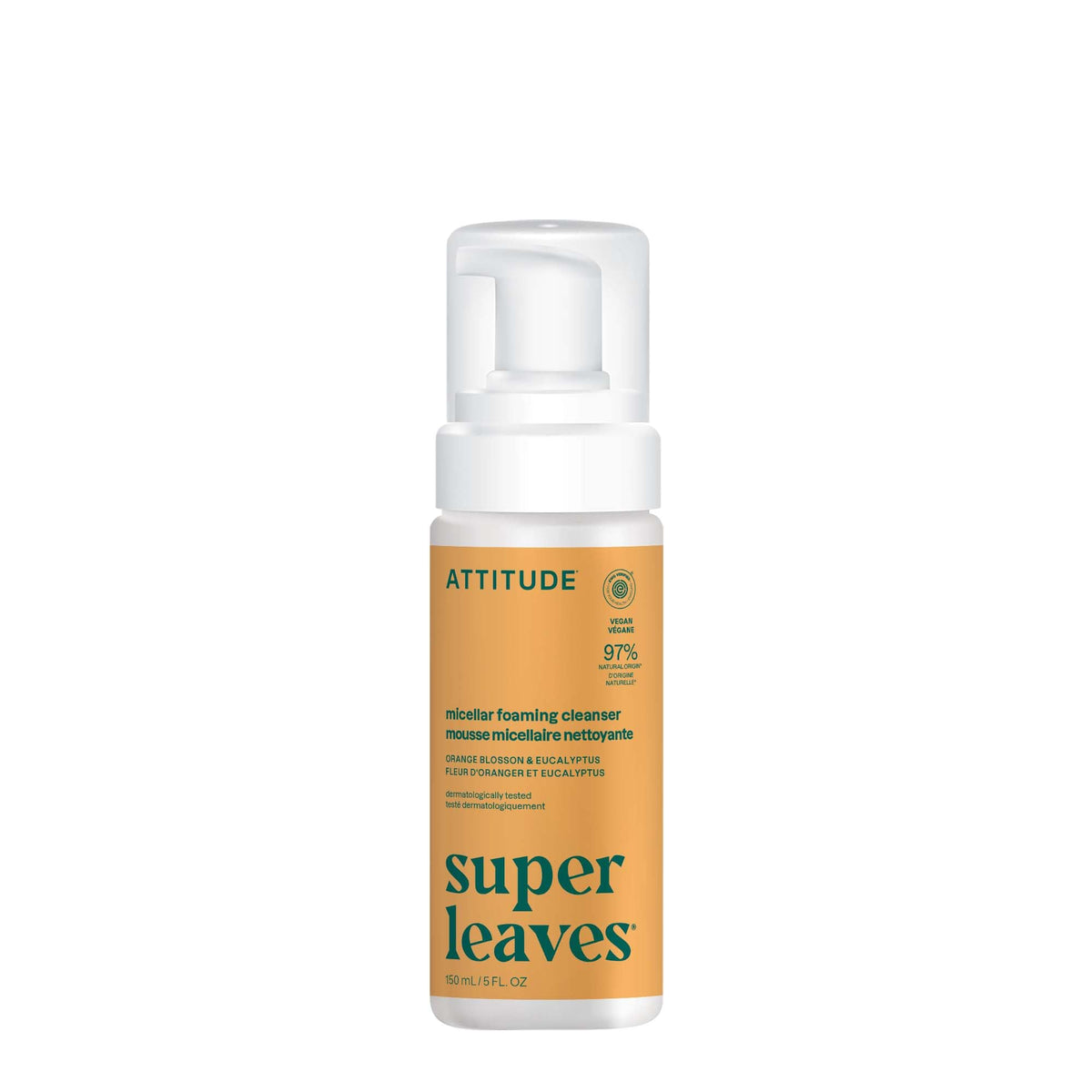 ATTITUDE micellar foaming cleanser bottle for gentle daily cleansing.