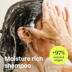 ATTITUDE Moisture Rich Hair Shampoo front view emphasizes its clean formula for daily use.