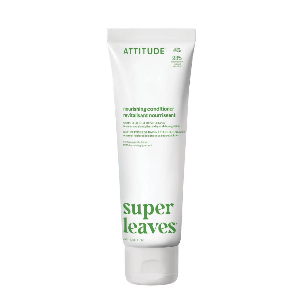 ATTITUDE Nourishing Hair Conditioner bottle close-up for hydrated silky hair