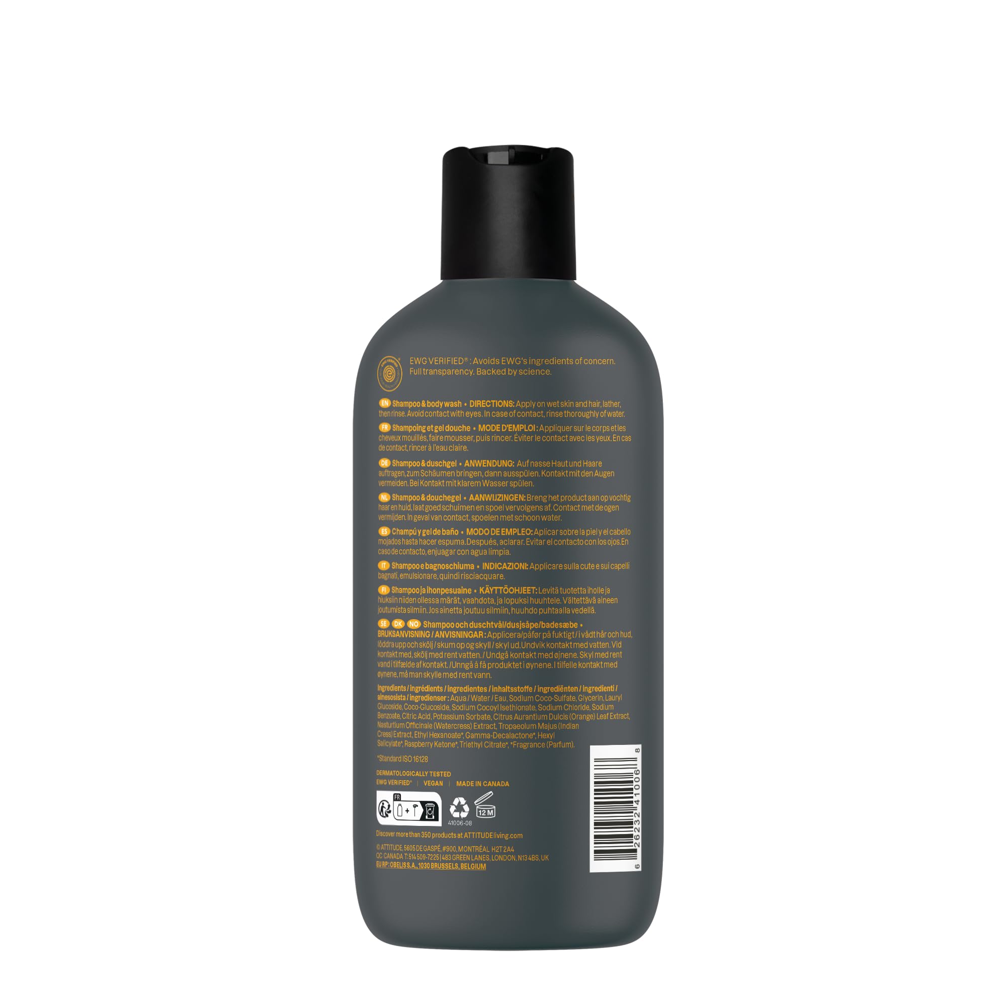 ATTITUDE neroli bergamot shower scene suggesting refreshing aromatics during routine