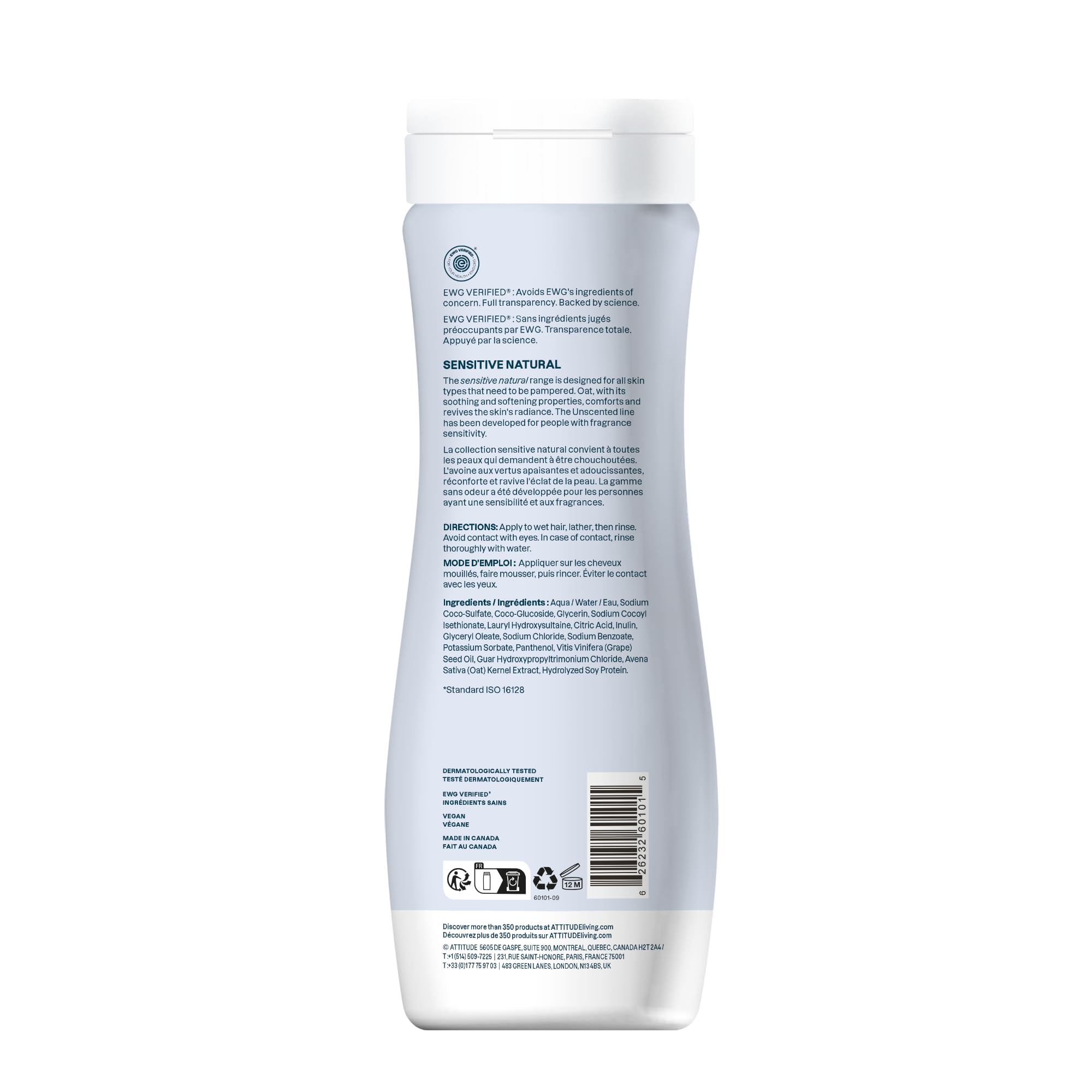 ATTITUDE vegan clean formula packaging emphasizes eco-friendly credentials.