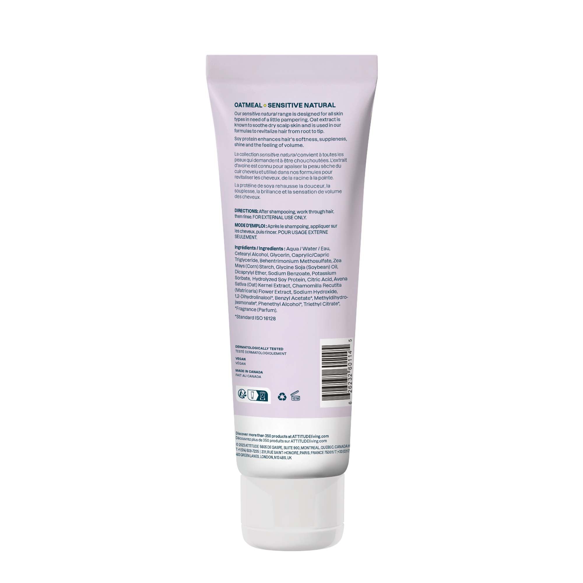 ATTITUDE Volume & Shine conditioner matte bottle emphasizes a calm, minimal scent experience.