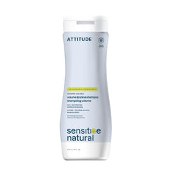 ATTITUDE Volume & Shine shampoo bottle, fragrance-free for sensitive scalps.