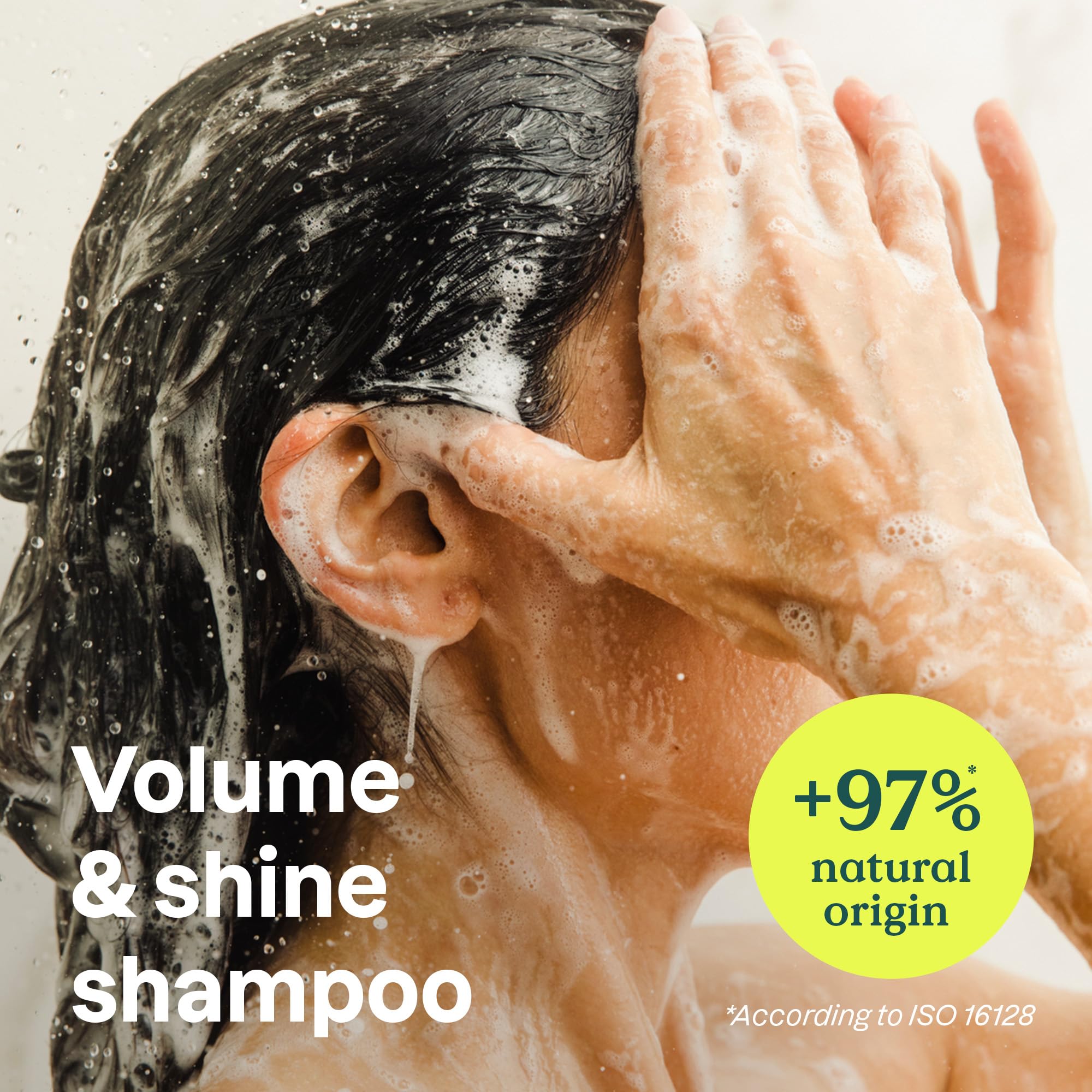 ATTITUDE Volume and Shine Shampoo ingredients-soy-protein close-up highlights nourishing protein for shine