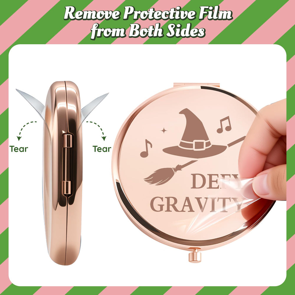 Attyxfica Witch Pocket Mirrors feature 2x magnification for precise touch-ups