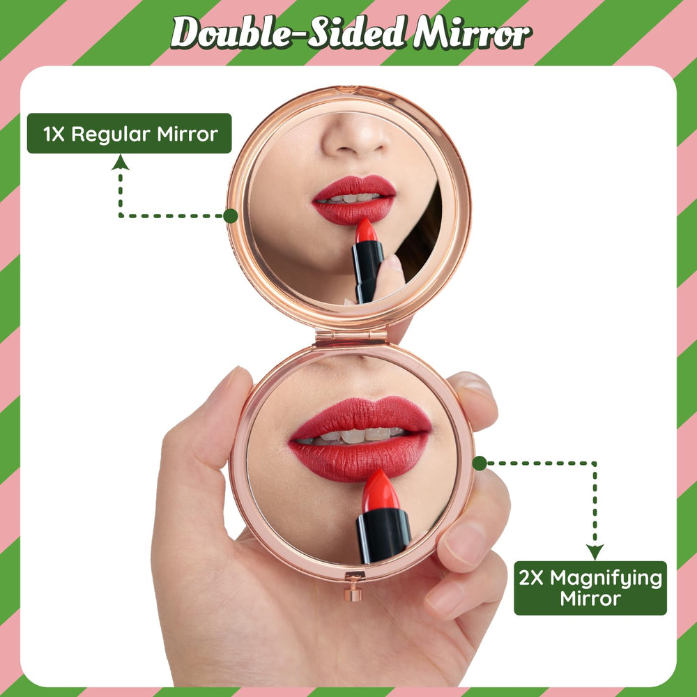 Attyxfica Witch Pocket Mirrors are compact and foldable for purse or pocket storage