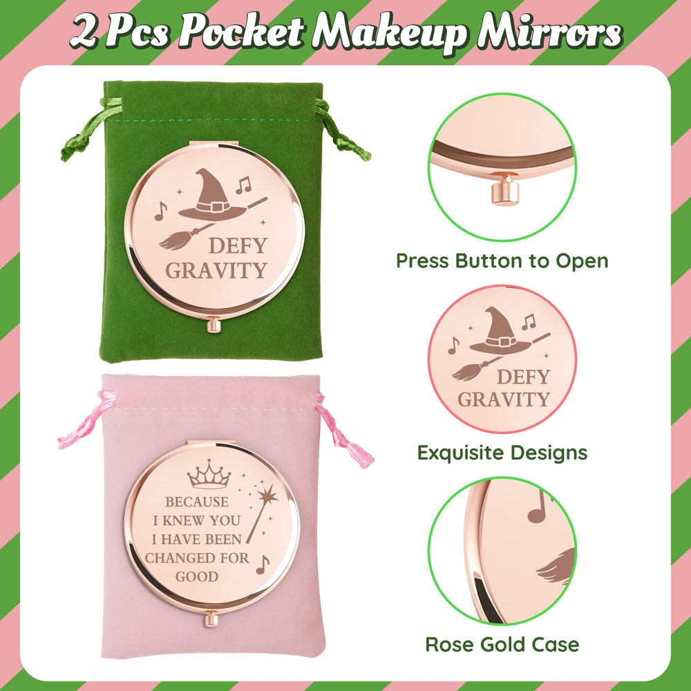 Attyxfica Witch Pocket Mirrors crown wand design adds fantasy flair to purse-ready touch-ups