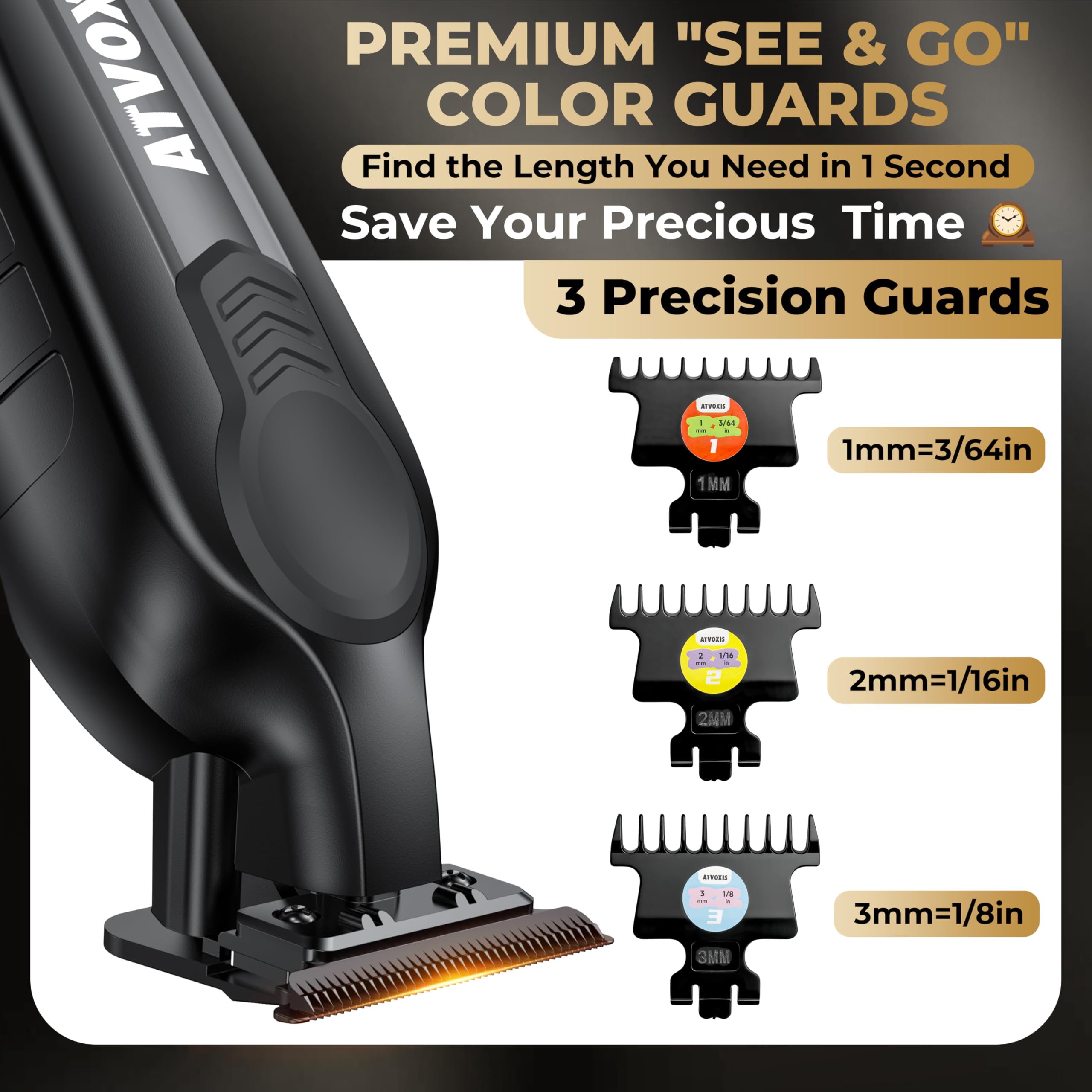 ATVOXIS all-in-one barber kit with accessories displayed for salon-grade results.
