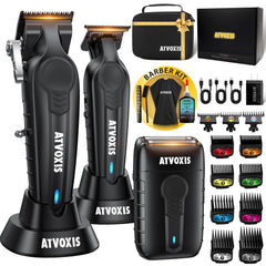 ATVOXIS hair clippers DLC blade closeup showing precision and durability