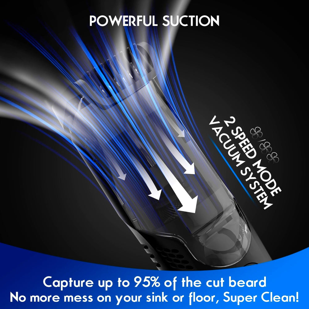 ATVOXIS vacuum beard trimmer washable design for easy cleaning under water