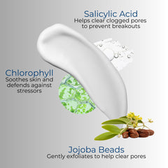 ATWATER Skin Armor Exfoliating Scrub with salicylic acid closeup: supports clearer pores and refreshed skin feel.