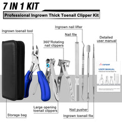 Aucurwen 360° rotating toenail clipper close-up enabling easy angle control