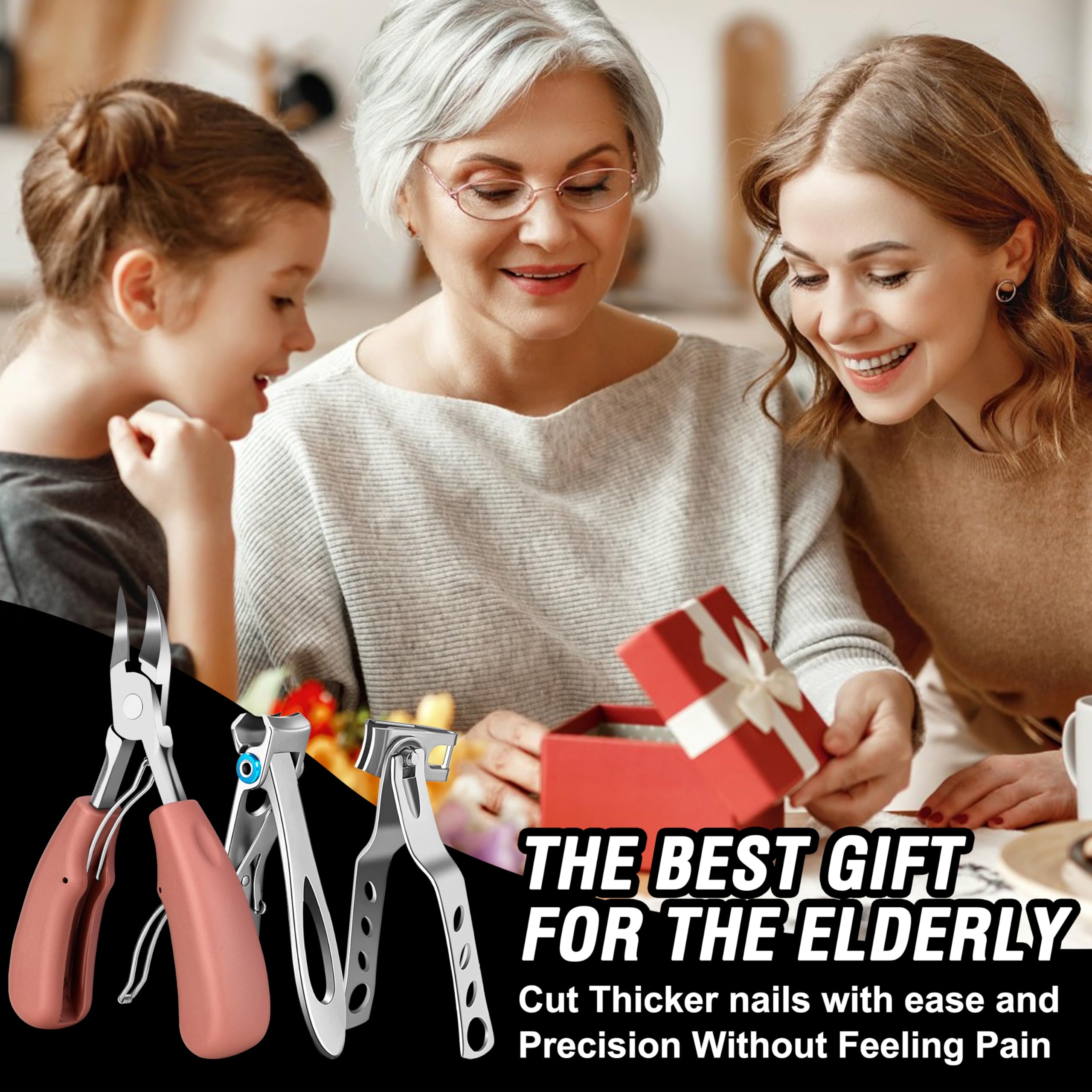 Aucurwen 7-piece nail clippers set covers nails, files, lifter, and more.
