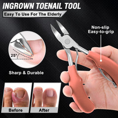 Aucurwen large-opening clippers help trim thick nails with minimal effort.