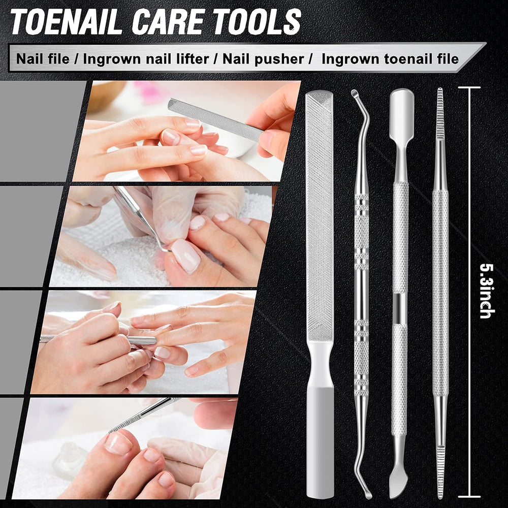 Aucurwen pedicure kit storage bag keeps tools organized at home.