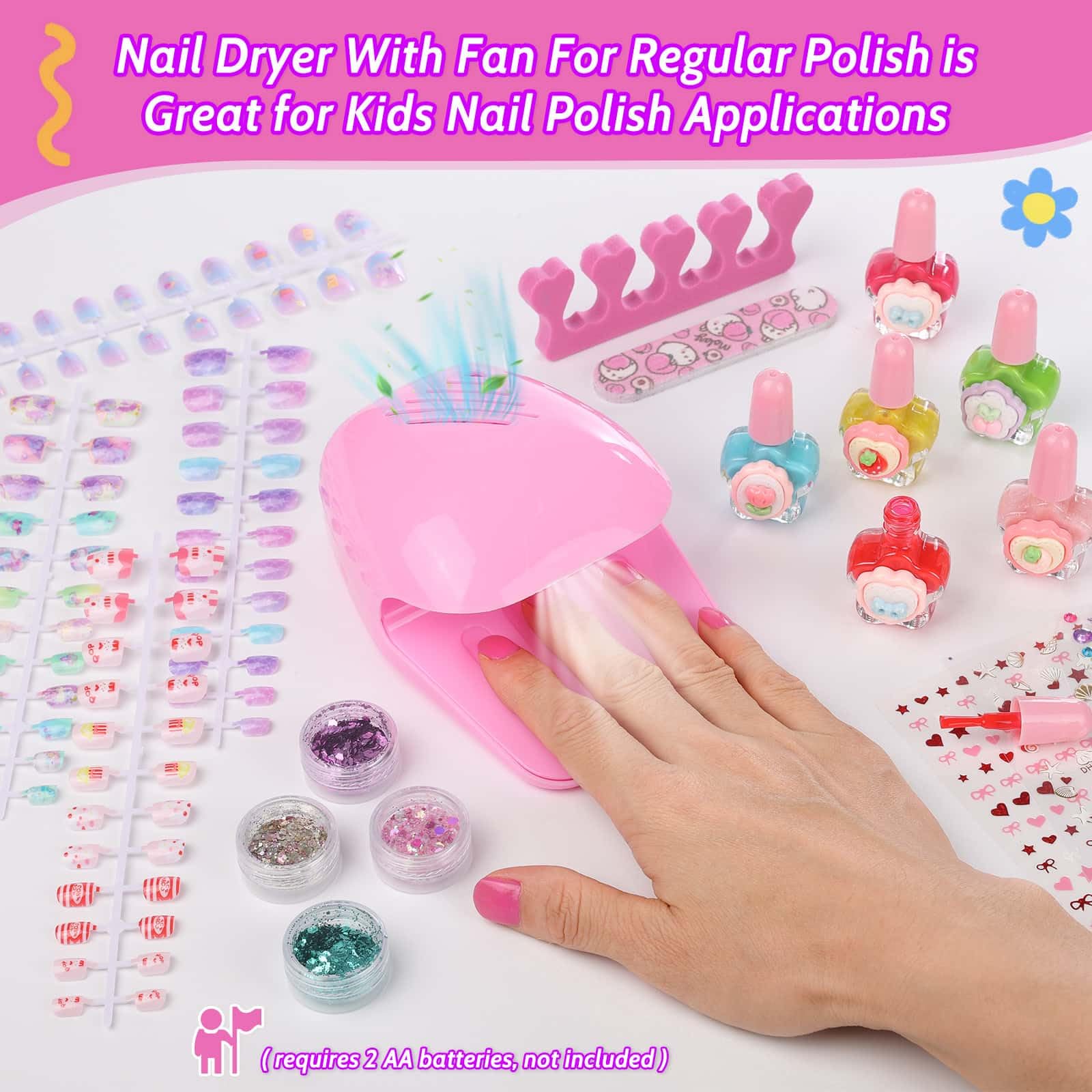 Audab kids nail polish 12 colors for vibrant, kid-safe nail art experiences.