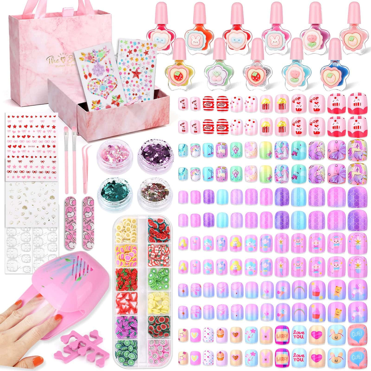 Audab kids nails kit all-in-one set for creative play and at-home salon fun.