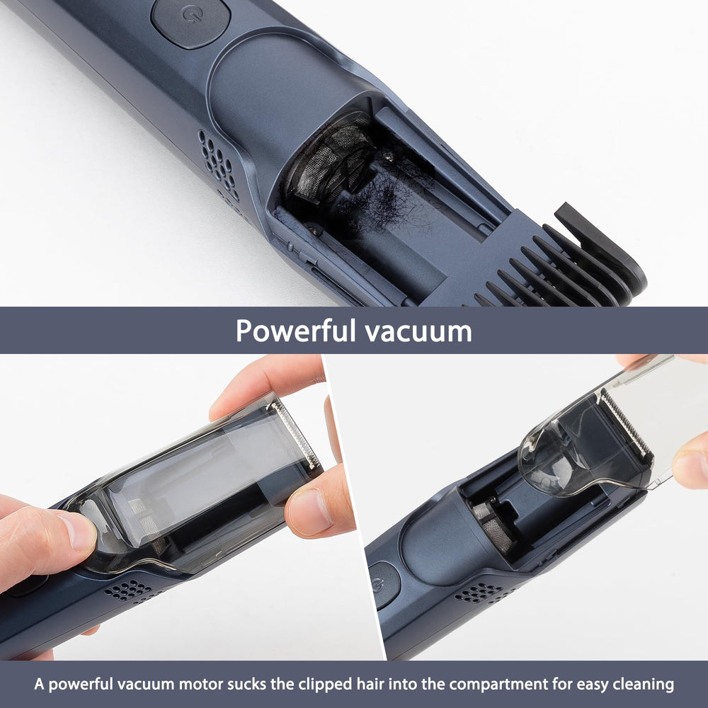 Audoc vacuum beard trimmer USB recharge design for travel and daily use