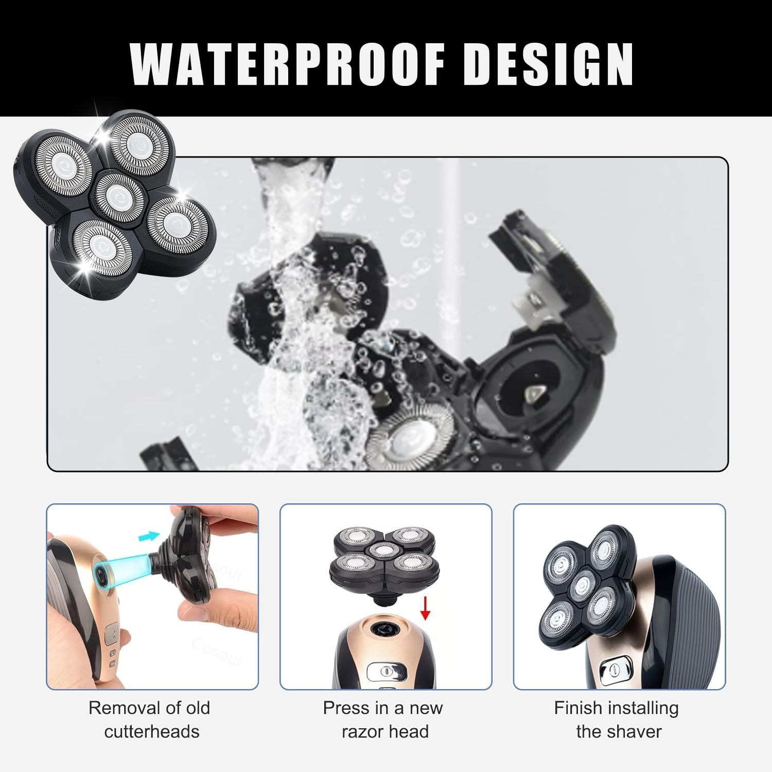 Audoc wet dry compatibility – suitable for both wet and dry shaving