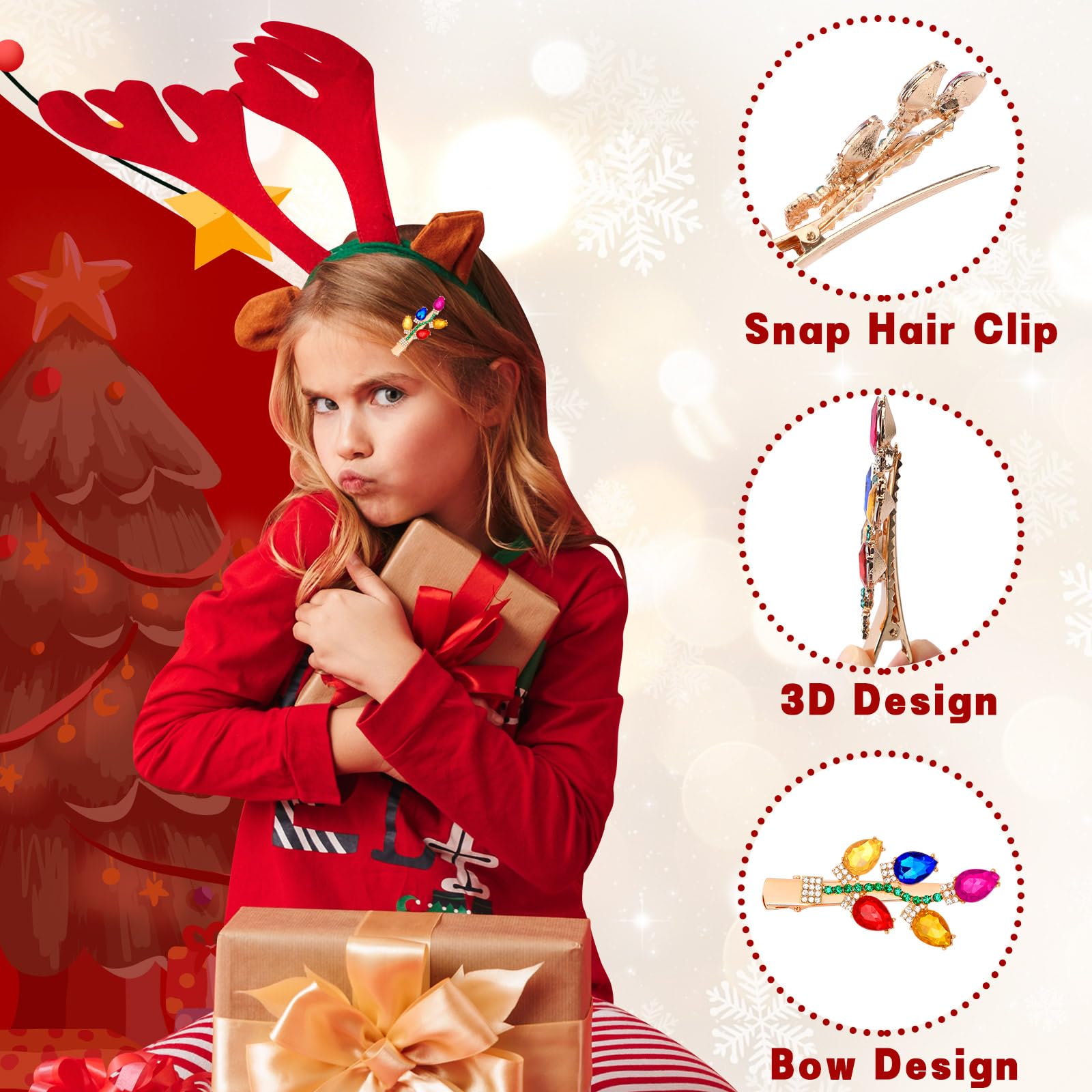 AUGSUN garland hair clip brings twinkling holiday charm