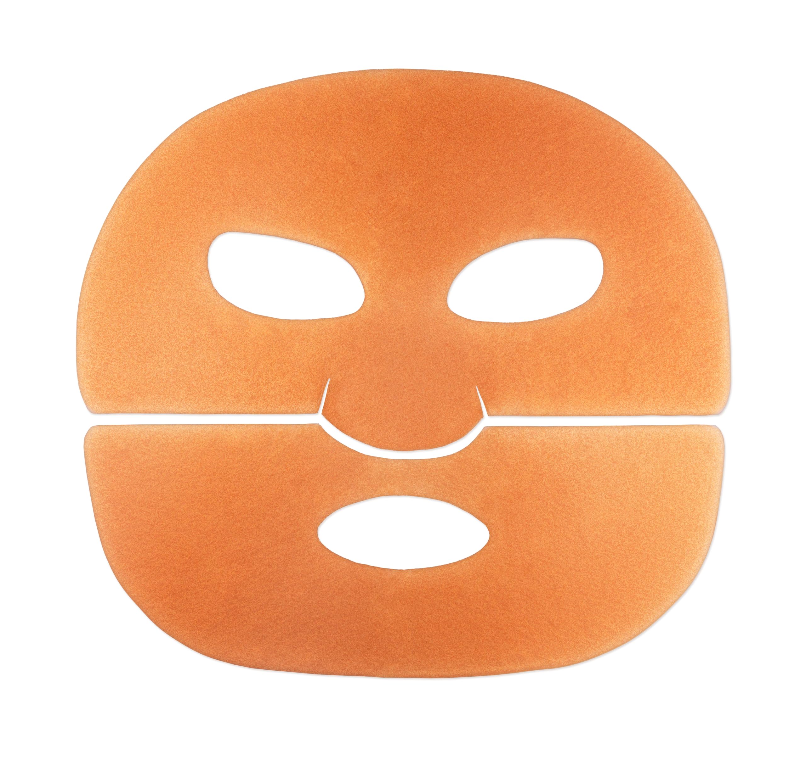 Augustinus Bader hydrogel face mask cooling effect close-up demonstrates soothing relief.