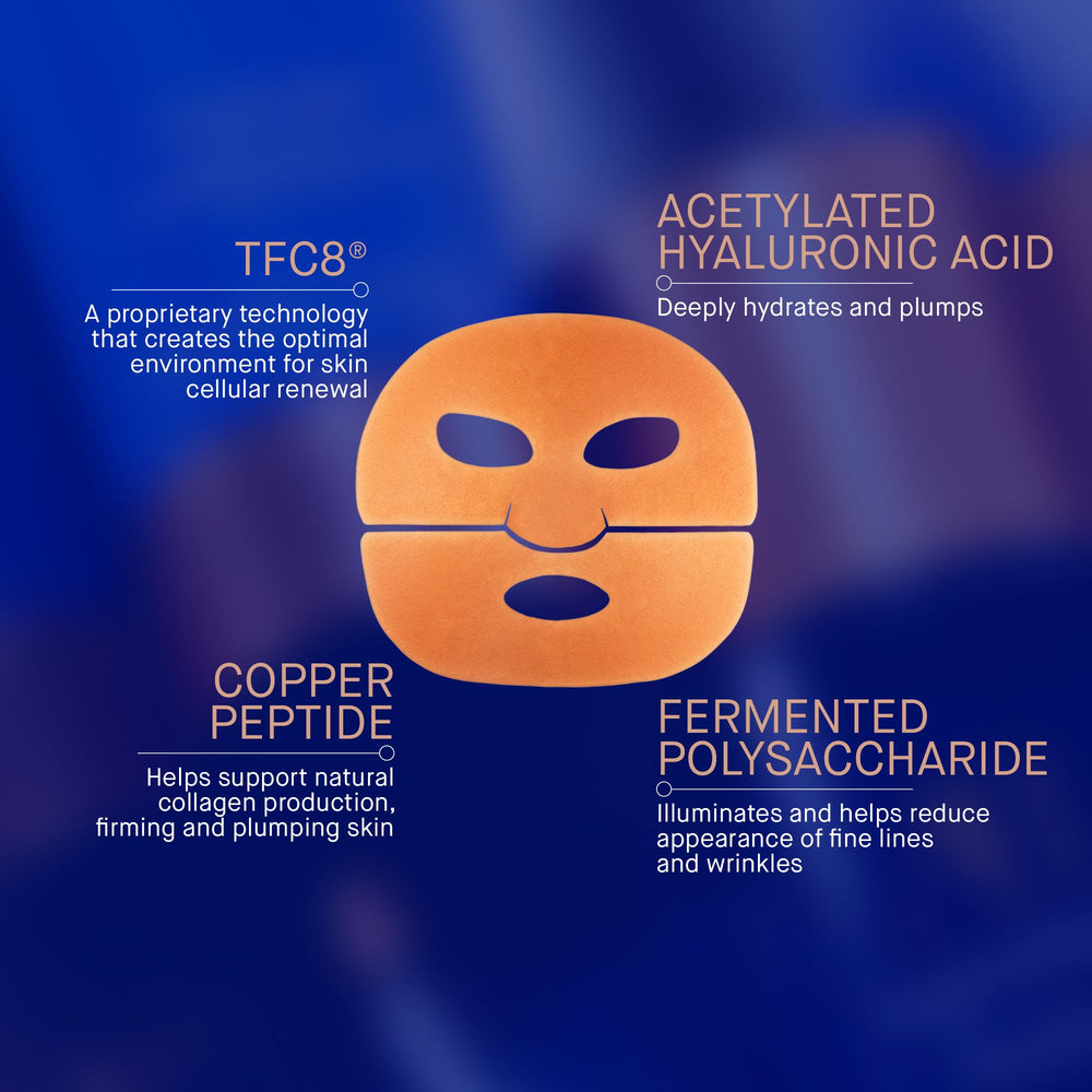 Augustinus Bader hydrogel face mask texture close-up shows gel matrix for soothing care.