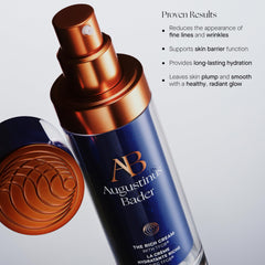 Augustinus Bader Rich Cream face application demonstrates smooth, even distribution for daily use.