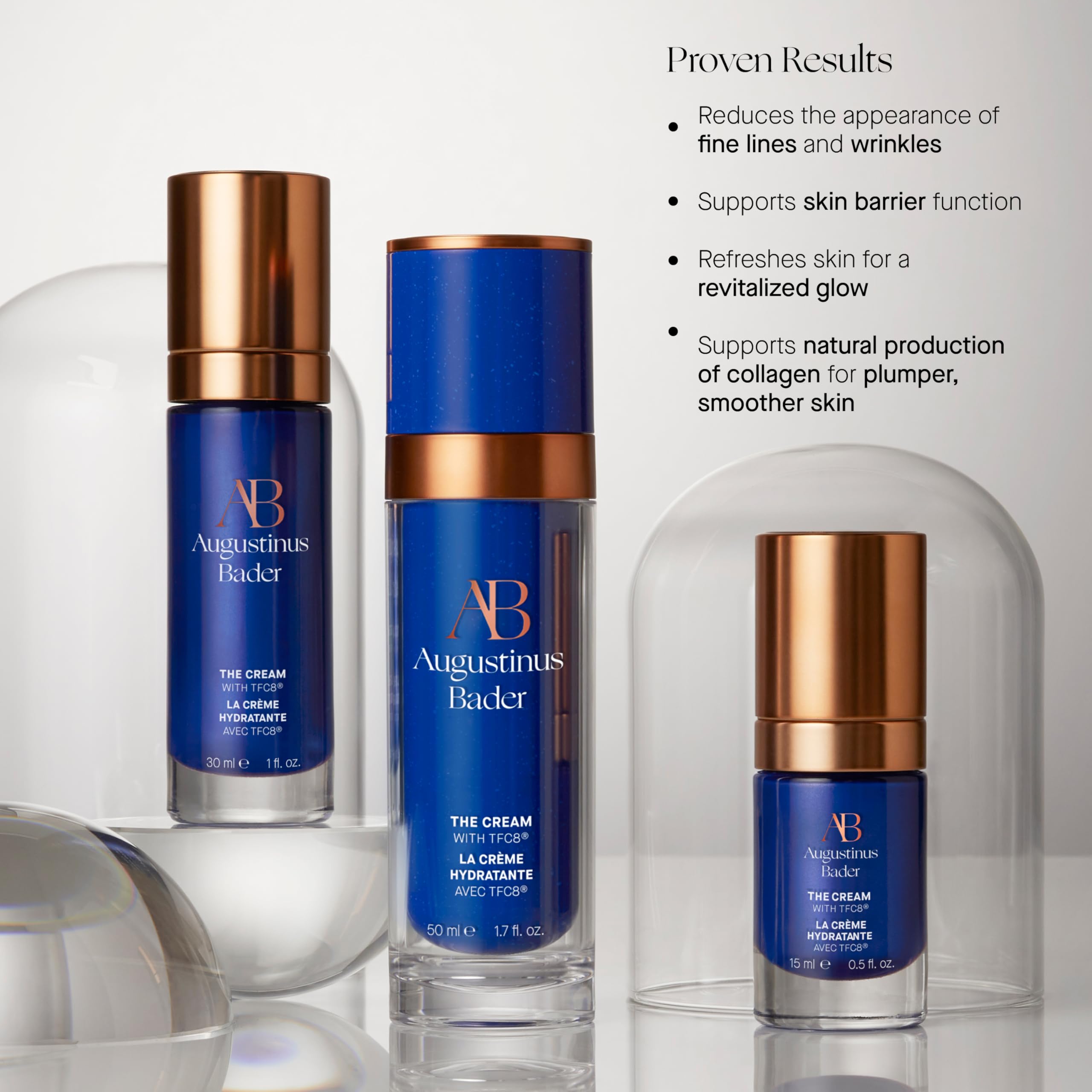 Augustinus Bader The Cream morning routine application demonstrates gentle, even skin prep.