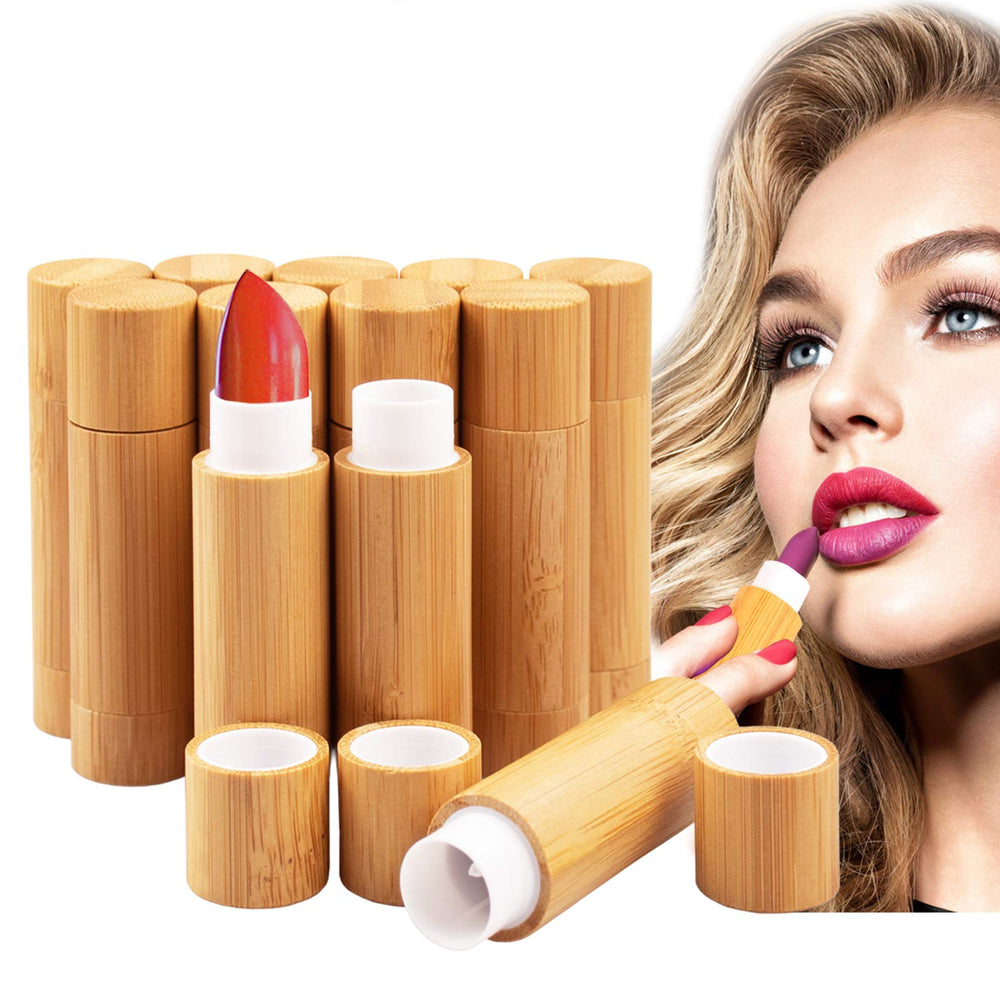 AUHOKY bamboo lip tubes show natural shell for on-the-go lip care
