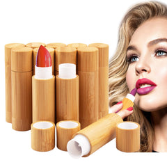 AUHOKY bamboo lip tubes show natural shell for on-the-go lip care