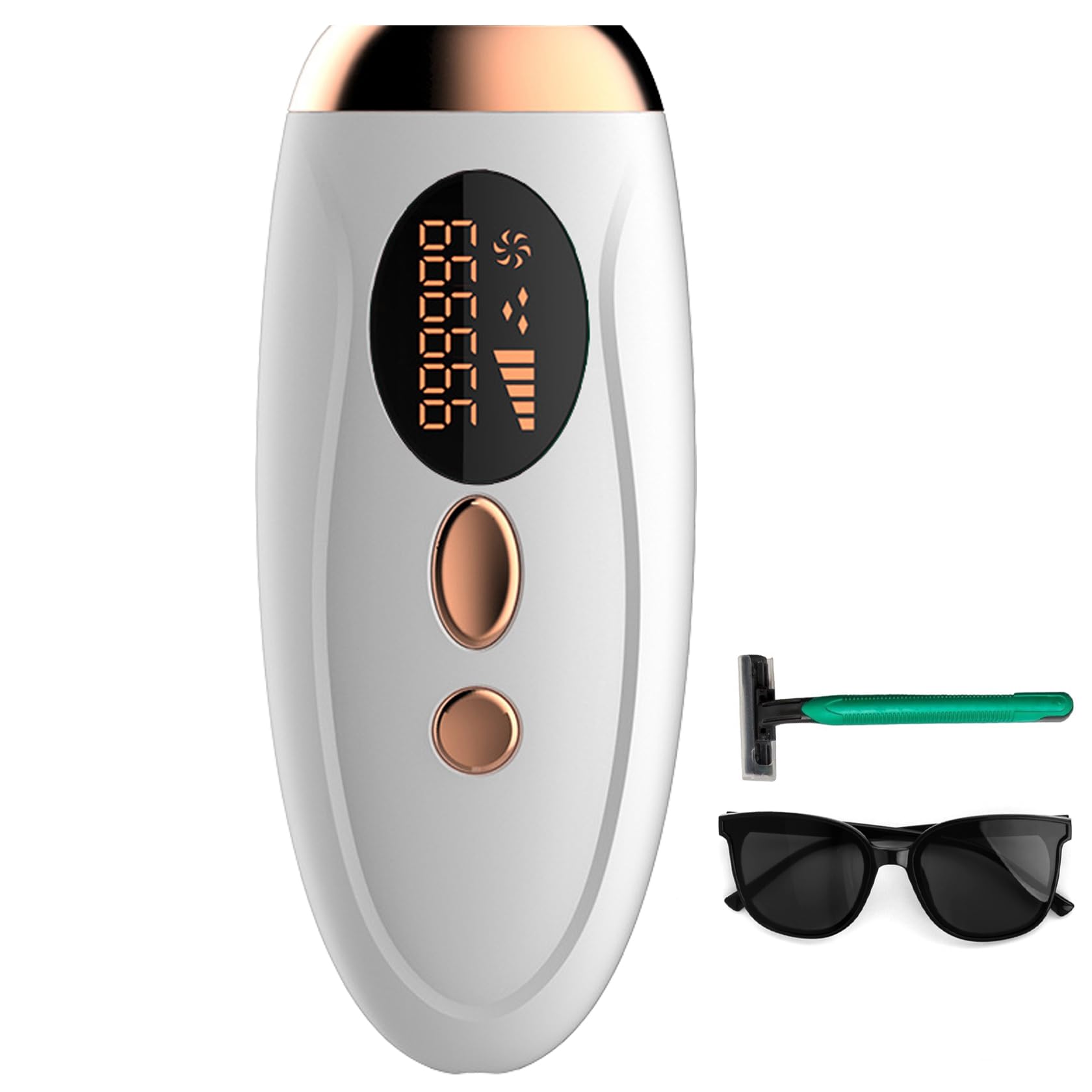 AUITRONCARE IPL hair removal front view for convenient at-home sessions.