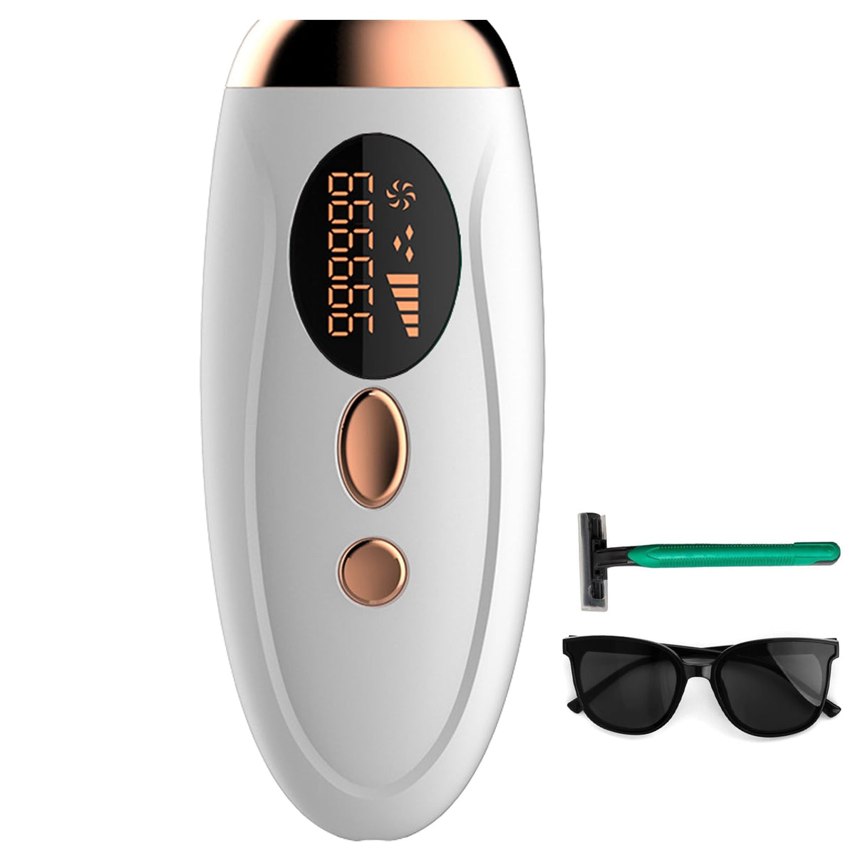 AUITRONCARE IPL hair removal front view for convenient at-home sessions.